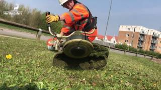 Grass cutting in Hertfordshire [upl. by Nylikcaj]