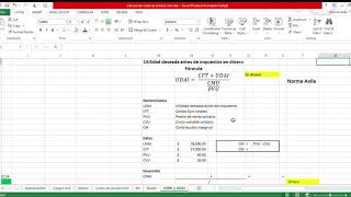 Cálculo de utilidad deseada antes de impuestos [upl. by Aicetal925]