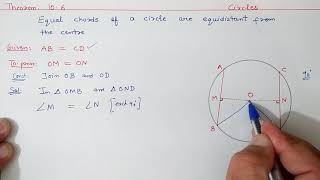 Chapter10 Theorem106 Circles  Ncert Maths Class 9  Cbse [upl. by Kalvin874]