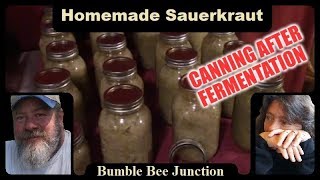 How To Can Fermented Sauerkraut After Lacto Fermenting  Canning Recipe [upl. by Okoyik909]