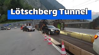 Lötschberg Tunnel Train Bls Kandersteg  Gosppenstein  BLS Car Transport [upl. by Dulcine]