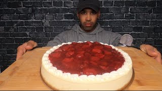 ASMR STRAWBERRY CHEESECAKE MUKBANG [upl. by Eisac798]