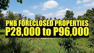 PNB FORECLOSED PROPERTIES P28000 to P96000 [upl. by Aterg]