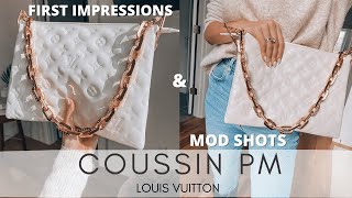 THE NEW LOUIS VUITTON COUSSIN BAG REVIEW amp DETAILS  LV COUSSIN PM [upl. by Yaffit]