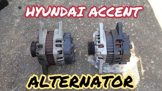 How to replace the alternator on a 2010 Hyundai Accent [upl. by Mailliw]