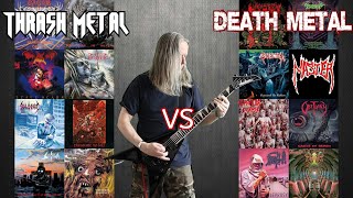 Thrash Metal VS Death Metal  Old School Guitar Riffs Battle [upl. by Watkins]