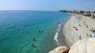 Playa Burriana Nerja Malaga Costa del Sol [upl. by Aidua824]