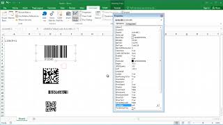 How to create Barcode in Excel 2016 [upl. by Yardley401]