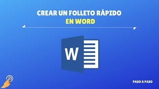 Crear un folleto rápido en Word [upl. by Jacquenetta]