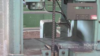 Rebar Tensile Strength Test  Koury Engineering [upl. by Nyrol988]