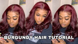 HOW TO DYE HAIR BURGUNDY WITHOUT BLEACH  BEGINNER FRIENDLY [upl. by Weathers]