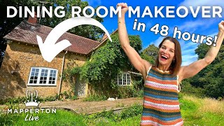 English Cottage DINING ROOM MAKEOVER in 48 hours [upl. by Lehcin]