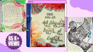 Art integrated project of English on Keeping Quiet  Class 12  DIY File Decoration ideas [upl. by Bernadette]