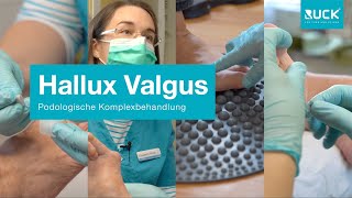 Hallux Valgus  Podologische Behandlung Druckschutz und Übungen [upl. by Aidnac]