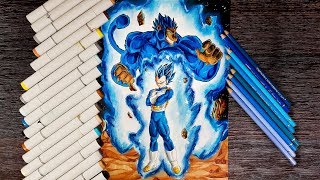 Drawing Vegeta Super Saiyan Blue Great Ape Oozaru [upl. by Tibbetts893]