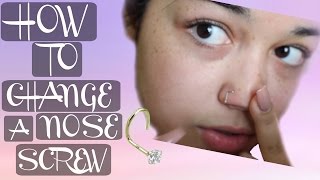 How To Change A Nose Screw Tutorial [upl. by Aicnarf355]