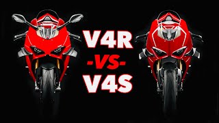 2020 DUCATI V4R vs 2020 DUCATI V4S COMPARISON Walkaround amp Akrapovic Exhaust Sound [upl. by Coriss546]