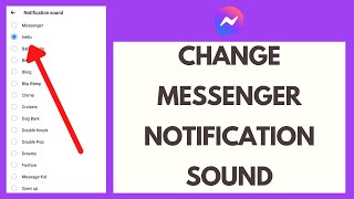 How to Change Messenger Notification Sound  Change Notification Sound on Messenger [upl. by Ailet]