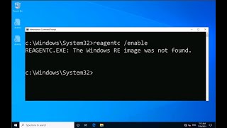 REAGENTCEXE The Windows RE image was not found [upl. by Lleda]
