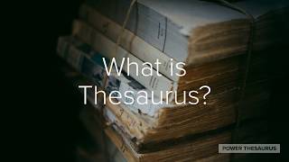 What is a Thesaurus [upl. by Mullane82]