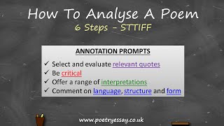 How To Analyse A Poem [upl. by Ycat]