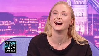 Sophie Turner Spits Pure Eminem Fire LateLateLondon [upl. by Aizirtap]