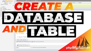 How to Create a MySQL Database in phpMyAdmin [upl. by Aliab731]