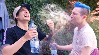 FlachwitzAnspuck Challenge mit Julien Bam 🤣 💦 [upl. by Mure]