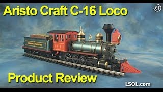 Garden Trains UnBoxing  Aristo Craft C16 280 Steam Locomotive and Wood Caboose Video Archives [upl. by Kreiker856]