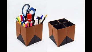 How to make a paper Pen Stand Pen Holder [upl. by Niarfe933]