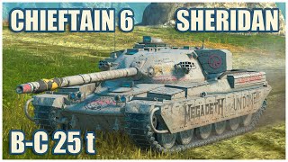 Chieftain Mk 6 Sheridan amp BC 25 t • WoT Blitz Gameplay [upl. by Ogirdor95]