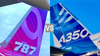 A350 vs 787 Airbus A350 fights with Boeing 787 Dreamliner [upl. by Miquela]