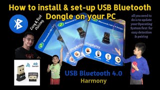 CSR 40 USB Bluetooth Dongle Setup [upl. by Ylsel97]