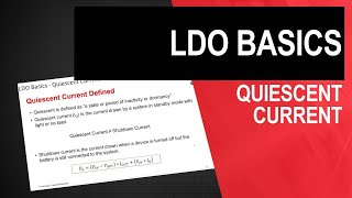 LDO basics Quiescent current [upl. by Eph]