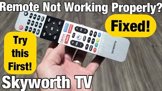 Skyworth TV Remote Not Working One or Several Buttons Not Working Ghosting FIXED [upl. by Nudd19]