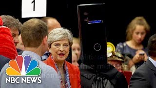 ‘Lord Buckethead’ Steals Limelight From British PM Theresa May  NBC News [upl. by Pentha551]