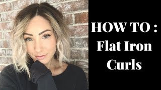 HOW TO  Flat Iron Curls  Short Hair [upl. by Repmek]