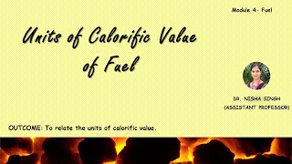 Units of Calorific Value By Dr Nisha Singh [upl. by Kciredes]