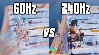 Testing 60Hz vs 144Hz vs 240Hz On Fortnite  Refresh Rate Comparison [upl. by Eikcim]