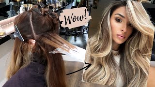 BLONDE BALAYAGE HAIR TRANSFORMATION [upl. by Atin675]