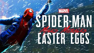 SPIDERMAN MILES MORALES  20 Easter Eggs Secrets amp References [upl. by Nnyliram670]