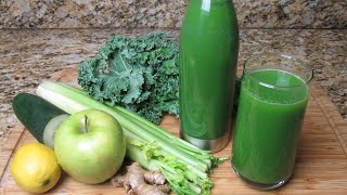 Simple Green Juice Recipe  Detoxing and Cell Rejuvenating Green Juice [upl. by Scheck]