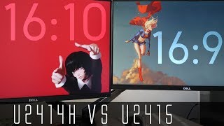 1610 vs 169 Aspect Ratio  DELL U2415 vs U2414H Monitor Comparison [upl. by Hawthorn]