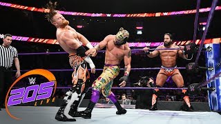 Kalisto amp Lince Dorado vs Tony Nese amp Buddy Murphy WWE 205 Live Aug 7 2018 [upl. by Eidnac]