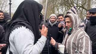 You cant Bring shahada Flag at speakers Corner is not the Place br shamsi confronts Muslim brother [upl. by Haleemaj]