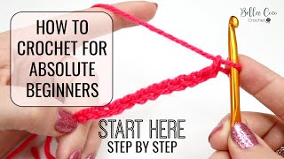 HOW TO CROCHET FOR ABSOLUTE BEGINNERS  EPISODE ONE [upl. by Eceryt779]