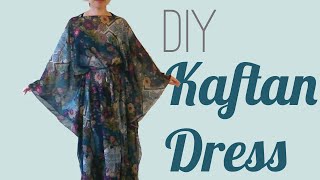 Easy DIY Kaftan Dress  Cover Up [upl. by Raven]