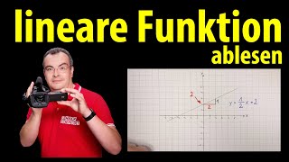lineare Funktion ablesen  ganz viele Beispiele  Lehrerschmidt [upl. by Perlman]