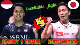 Badminton Anthony Sinisuka Ginting INA vs JPN Kento Momota [upl. by Kidder]