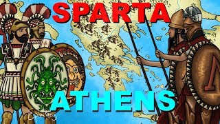 Athens vs Sparta Peloponnesian War explained in 6 minutes [upl. by Islaen]